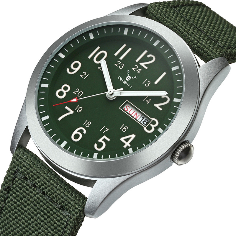 Factory direct sale DEERFUN Sports military Watch green canvas watch men's nylon student watch waterproof watch Factory direct sale DEERFUN Sports military Watch green canvas watch men's nylon student watch waterproof watch