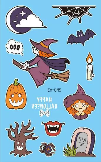 Children's ecological tattoo stickers, Amazon, halloween