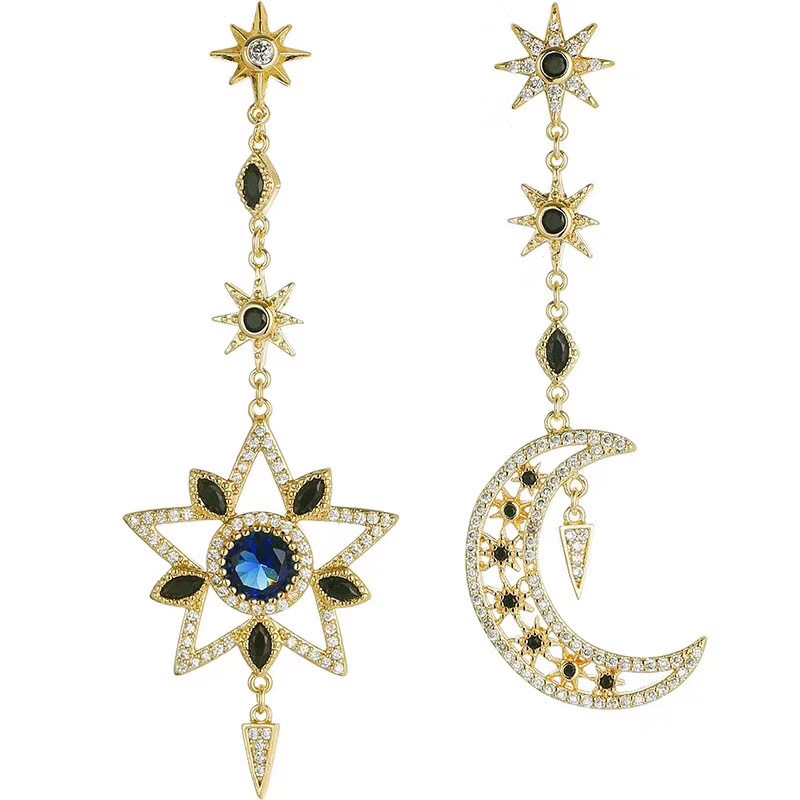 Star and Moon Earrings