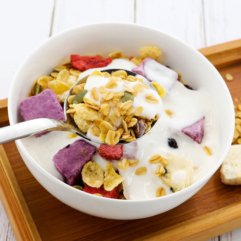 百香果酸奶烘焙燕麥片幹吃即食早餐400g水果麥片源頭廠家