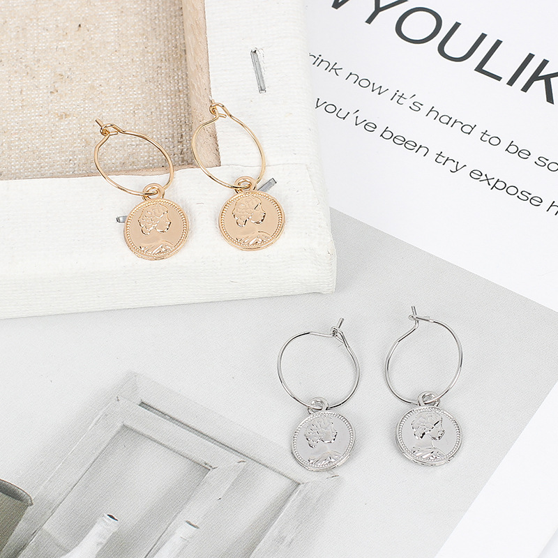 2g Weight Earrings Classification Wedding, Travel Occasion Women'S Gender Gold, Silver Color Creative New Cross Heart-shaped Earrings 1