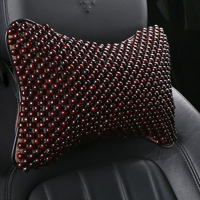 XT825 Wooden Bead Car Headrest - xt825-solid-color-wooden-bead-headrest-single