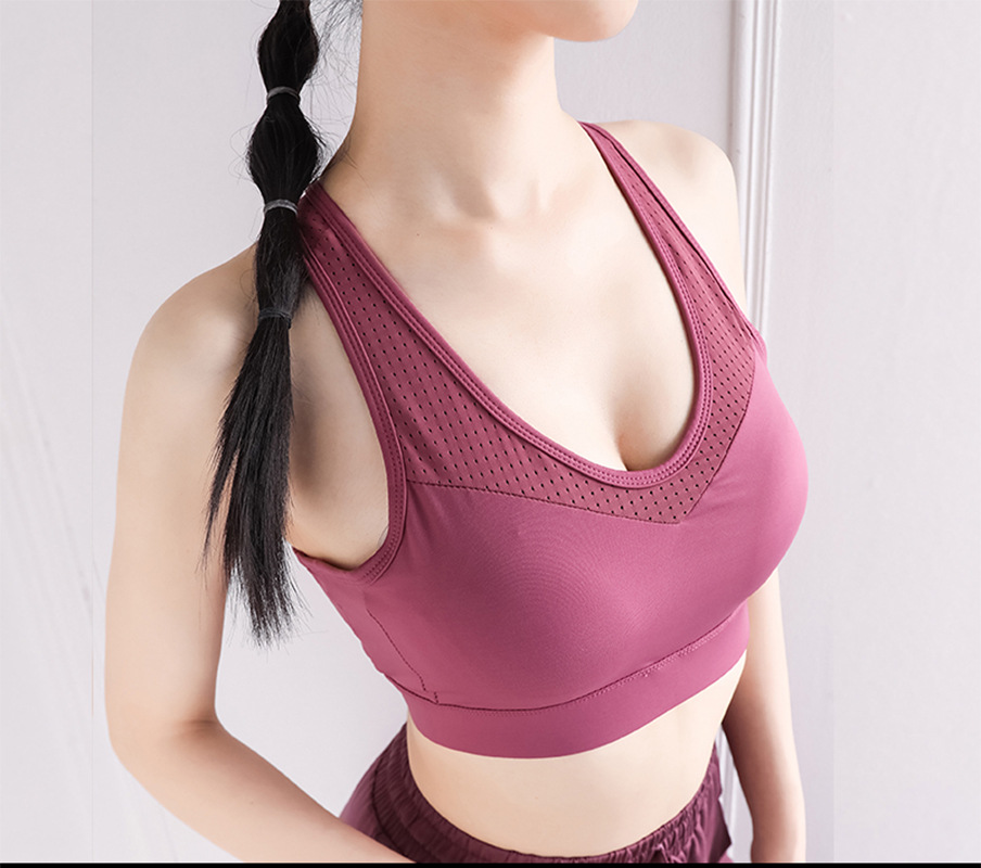 Ropa interior deportiva de las mujeres corriendo push up más tamaño breasted belleza ajustable espalda Yoga fitness alta resistencia a prueba golpes sujetador