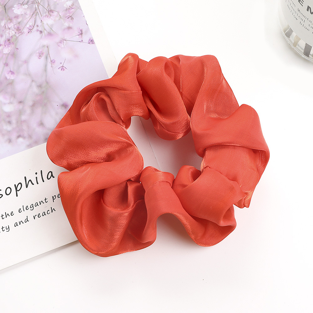 New Fashion Silky Color Hair Ring Gold Light Forged Fabric Twist Hair Ring Wholesale display picture 6