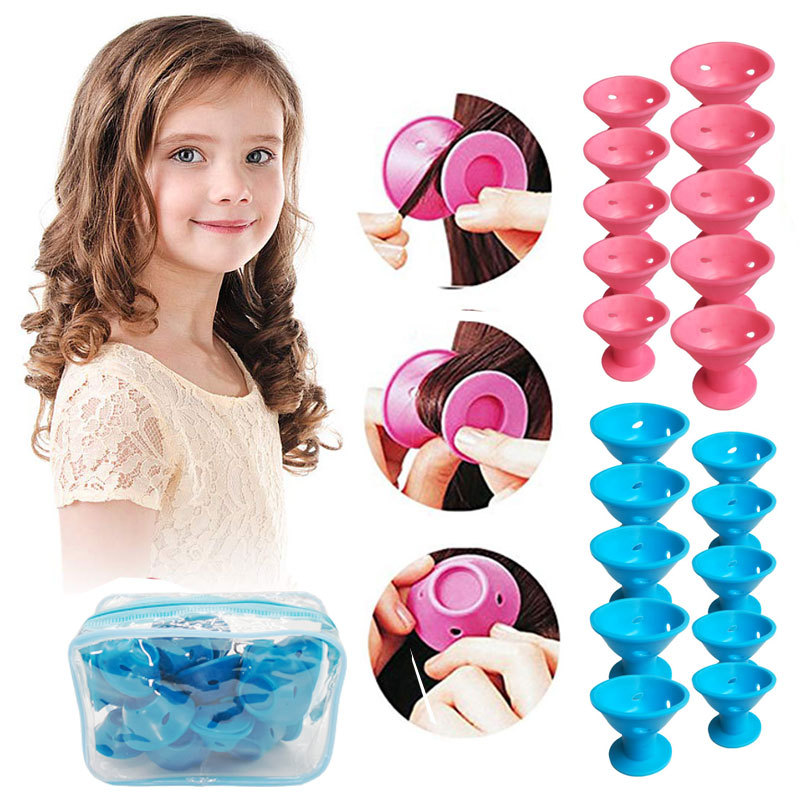 Silicone Mushroom Bell Hair Curlers Perm Hair Rollers Plastic Hair Curlers Magic Hair Curlers Maisel Small Curls
