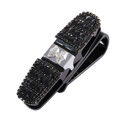 Car Glasses Clip/Bill Clip clip Diamond car glasses clip - black