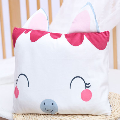 露梦宜0-1岁卡通婴儿定型枕 防偏头新生儿枕头 PP可脱卸宝宝枕|ru