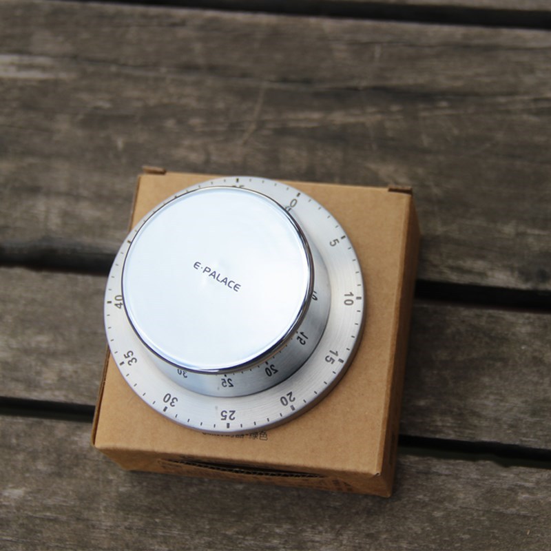 番茄钟倒计时器大声机械式烘焙不锈钢带磁铁定时器提醒器学生|ms