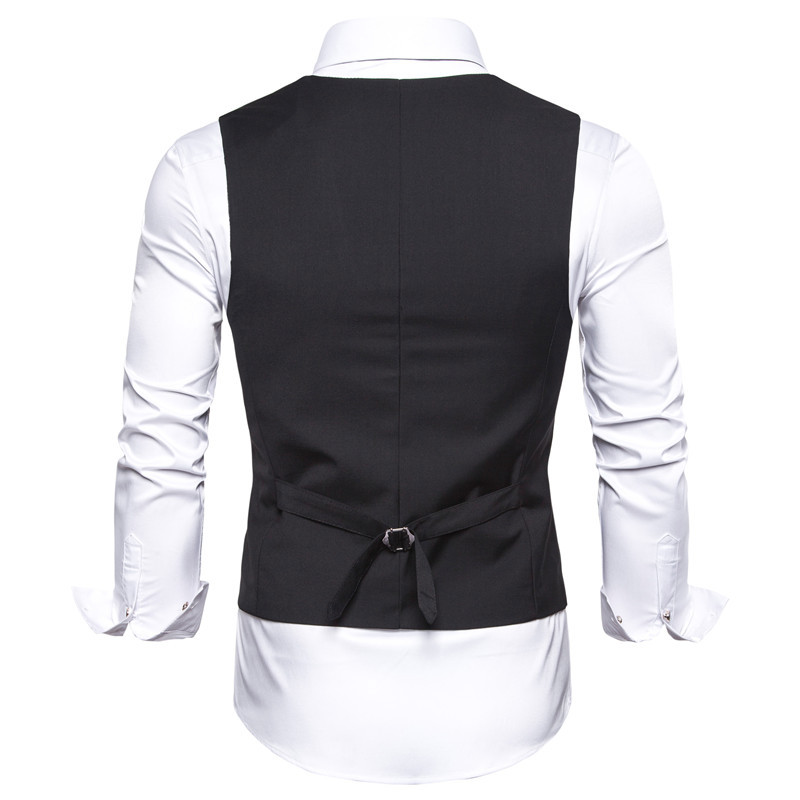 Estilo coreano de los hombres chaleco traje Los sin mangas los hombres chaleco traje chaleco casual negocios profesional formal moda