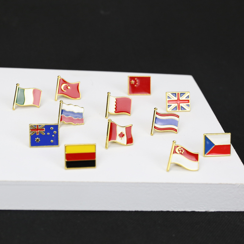Brooches Classification Ethnic Style Pin National Flag Alloy Plating No Inlaid Unisex Brooches
