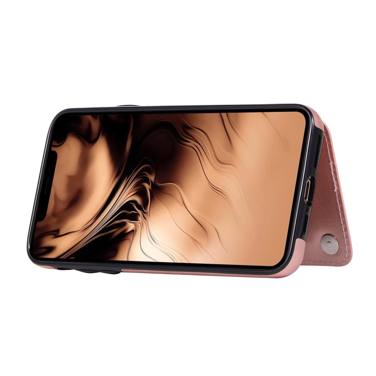 Leather Phone Case For Iphone 16 Pro Max Protective Card Holder_voghion.com