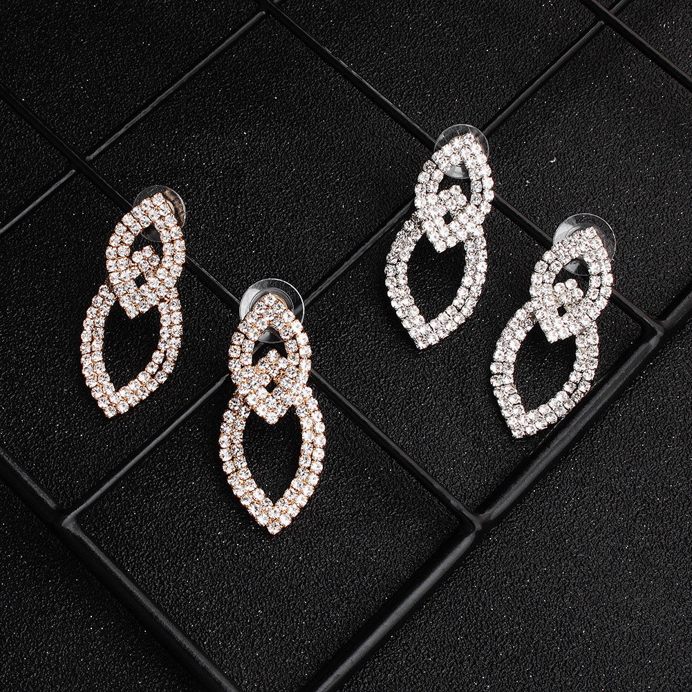 Fashion New Simple Trend Rhinestone Photo Accessories Alloy Earrings Jewelry display picture 2