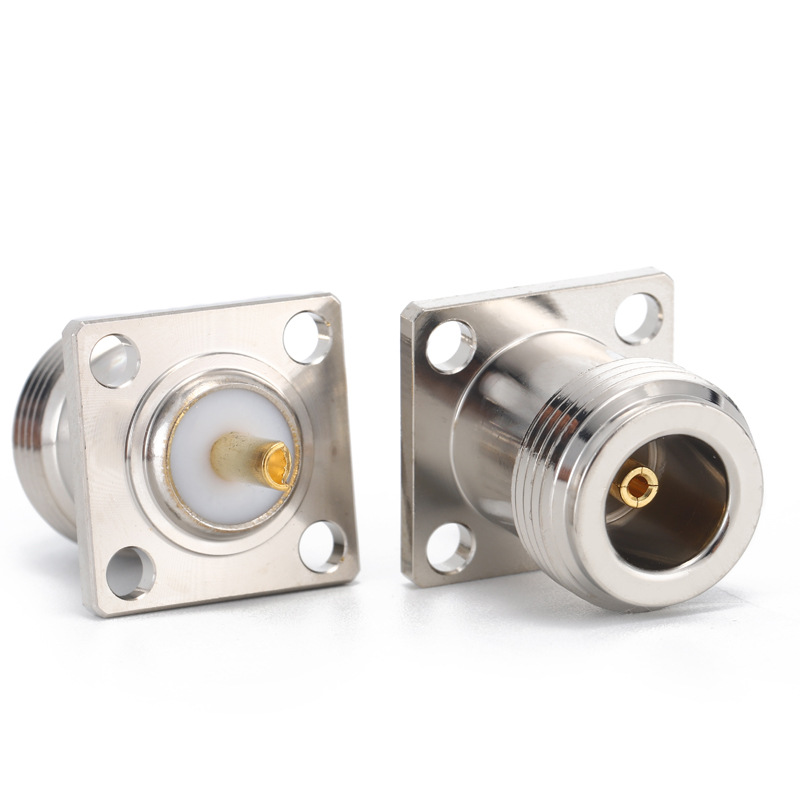 N-type female RF coaxial connector N-type 4-hole flange miniature RF coaxial connector N-KFD112