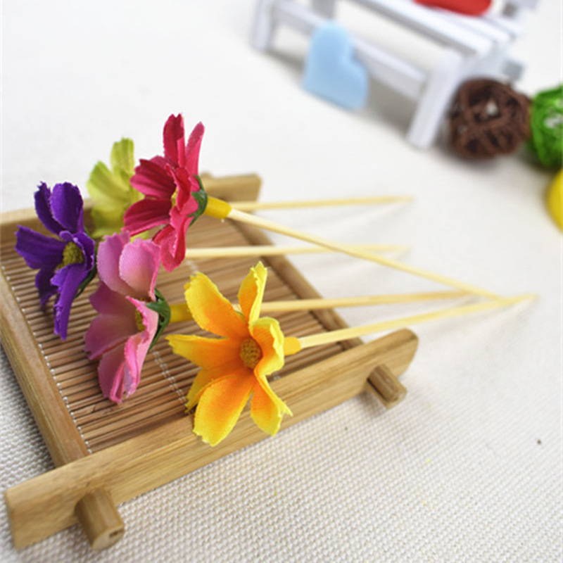 创意韩版甜食品蛋糕点茶歇装饰签 西餐厅果盘花签艺术水果叉|ru