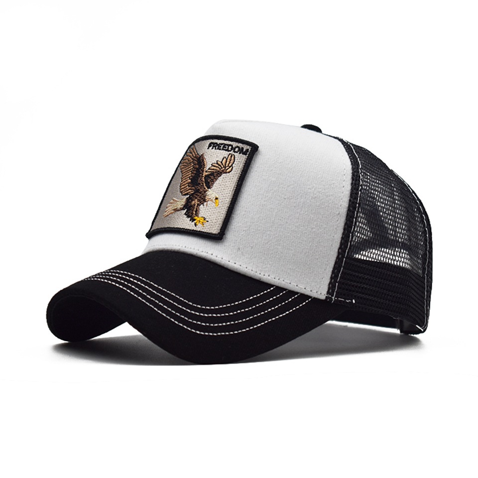 Vyšívaná zvířecí bavlněná síťovaná čepice Dámská baseballová čepice Pánská outdoorová sportovní čepice Kachní čepice_voghion.com