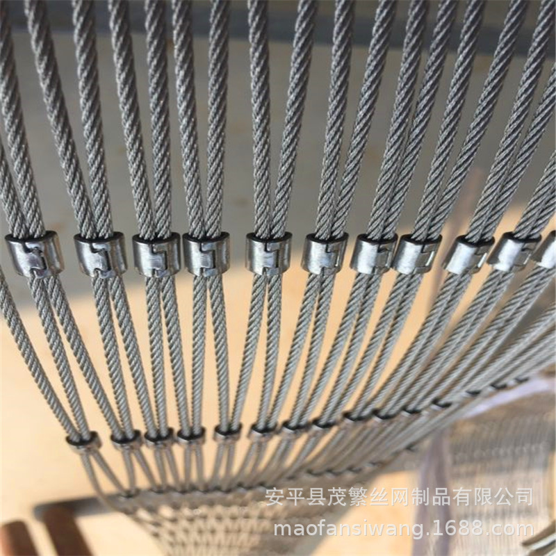 304不锈钢绳网|钢丝绳编织网|动物园防护网优质防鸟钢丝绳网