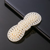 Hairgrip with bow from pearl, Korean style, simple and elegant design