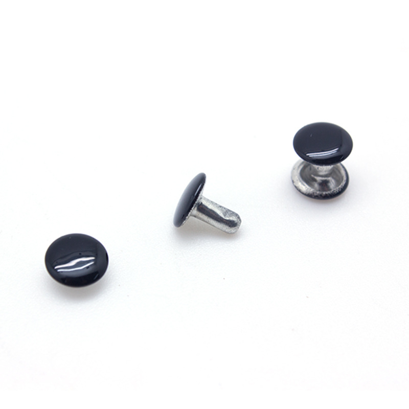 厂家直销12*9铜双面铆钉    喷漆装饰帽钉  皮具箱包长脚撞钉