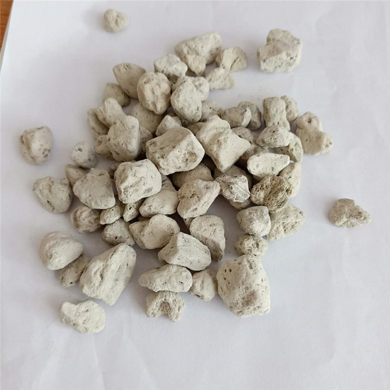 现货批发白色轻浮石颗粒 椭圆形火山石 微景观装饰 轻石大块