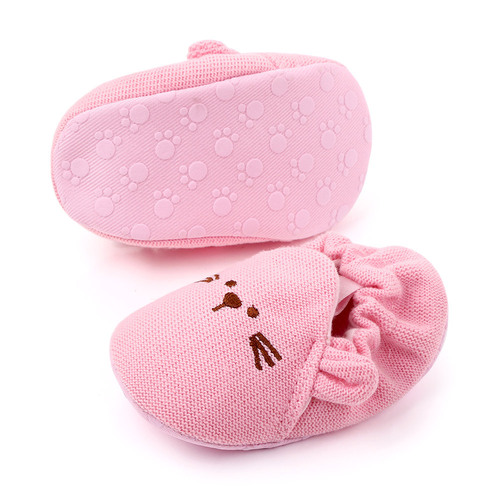 Newborn baby knitted woolen front shoes soft sole 0-1 year old baby cloth shoes non-slip front shoes 2345