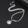 Chain for key bag , necklace with letters, wholesale, silver 925 sample
