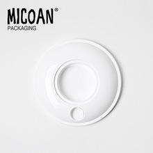 【现货】MICOAN名高90口径透明白色黑色一次性PP注塑杯盖平盖