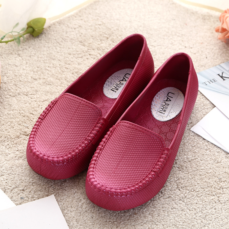 plastic slip on shoes