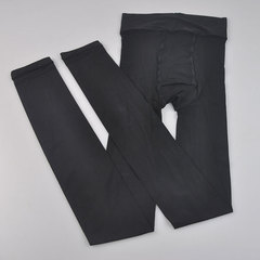 男士油光絲襪舍賓襪細膩油亮絲襪超薄隱形九分連褲性感緊身男襪褲