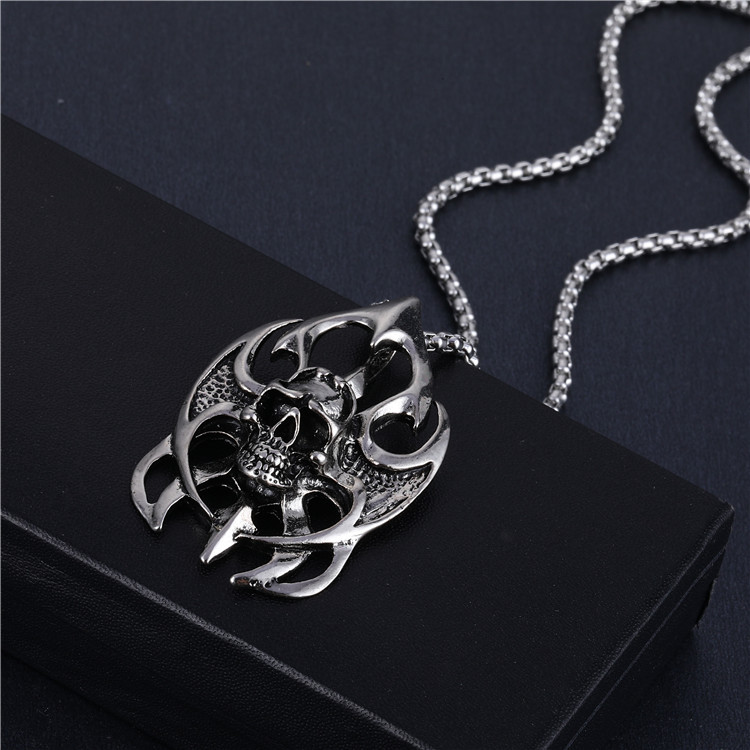 Fashion Pentagram Lion Alloy Titanium Steel Stoving Varnish Pendant Necklace 1 Piece display picture 14