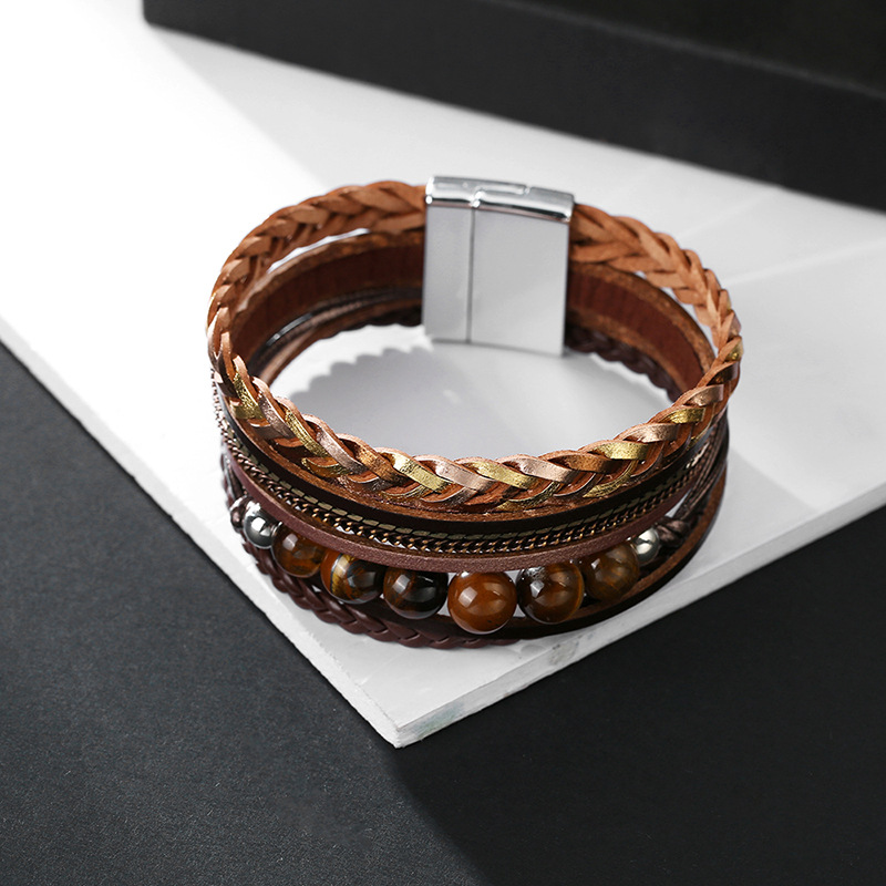 Bohemian Style Multilayer Woven Leather Bracelet