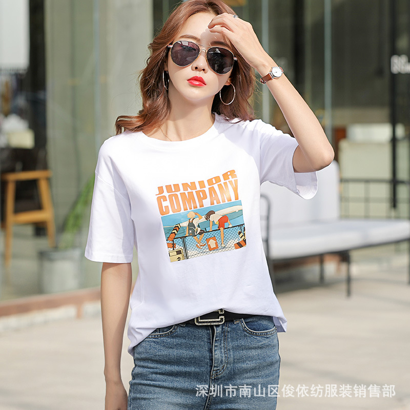 T shirt femme JUNYI TEXTILE VêTEMENTS en Coton - Ref 3314766 Image 27