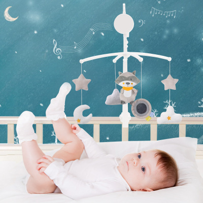 Cross-border infant and toddler bed bell rattle toys 0-18 months musical bedside bell boys and girls doll comfort toys