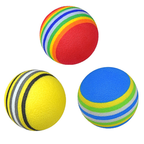 Golf rainbow ball EVA foam ball indoor practice ball sponge ball playground toy ball diameter 42mm