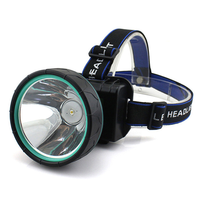 LED đèn đèn pha chói săn vàng tìm kiếm ánh đèn pin có thể sạc lại tầm xa màu xanh nhạt đánh cá Đèn pha