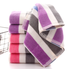 情侶2條裝全棉割絨32s色織提花毛巾100%純棉高檔成人家用洗臉毛巾