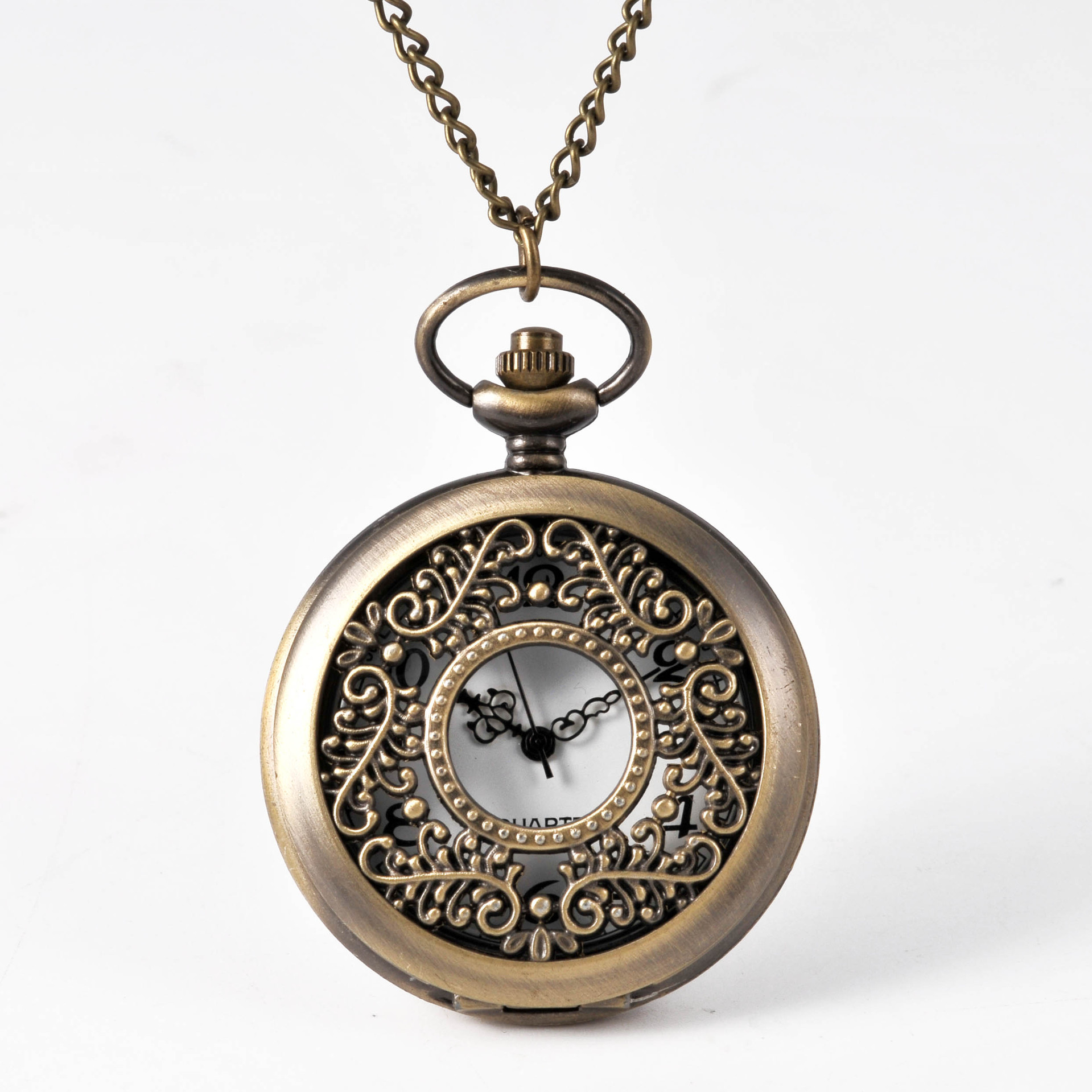 Quartz watch large pocket watch bronze four-leaf clover manufacturers wholesale 2026
