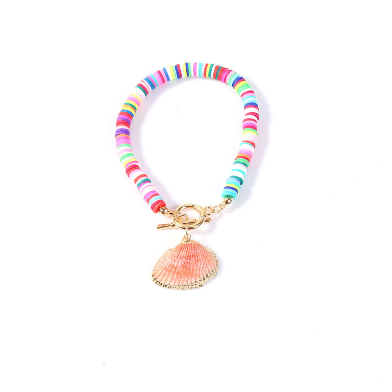 Bohemian Color Shell Fashion Soft Clay Bracelet display picture 6