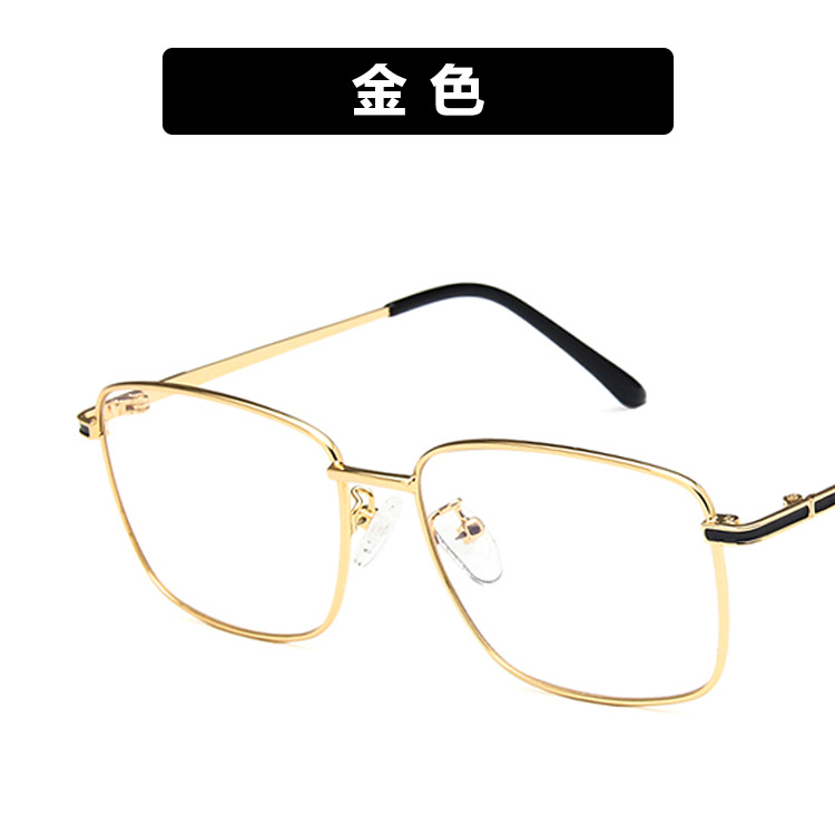 Metal spectacle frame square full frame retro fashion spectacle frame can be equipped with myopia optical frame flat lens 3135 tee off