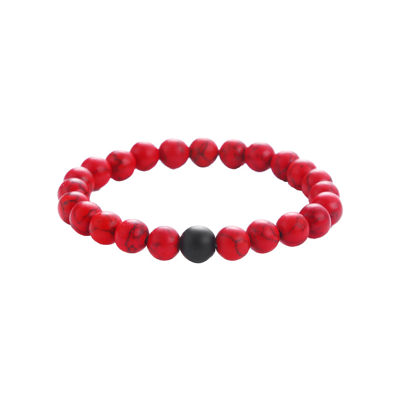 matte turquoise fashionable beaded bracelet handmade natural stone