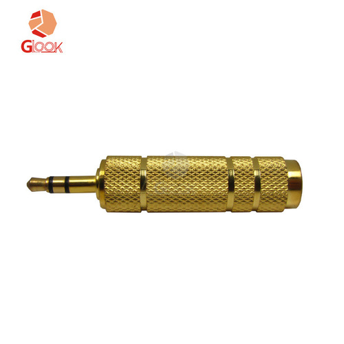 3.5mm female to 6.5mm male gold-plated stereo adapter for electric guitar, small to large adapter wholesale