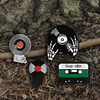 Cross -border hot -selling creative dripping broiler retro tape vinyl record skull grip record combination brooch