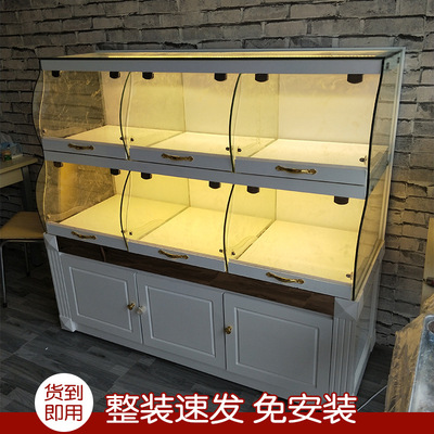 According to the needs of customized bread Display cabinet Arc panetièrel food Container Showcase Glass Showcase