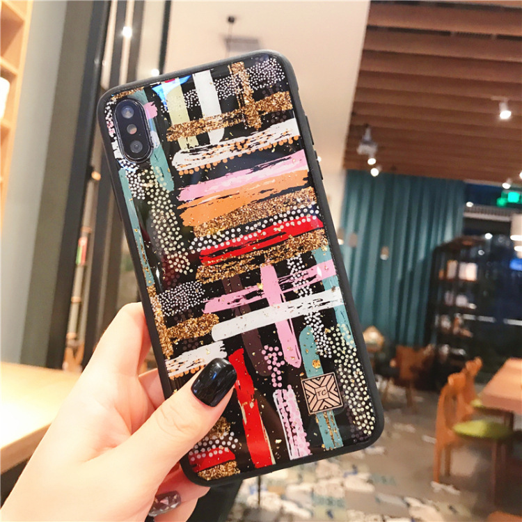 Fashion Rhombus Stripe Polka Dots Glitter Mobile Phone Case Wholesale Nihaojewelry display picture 4