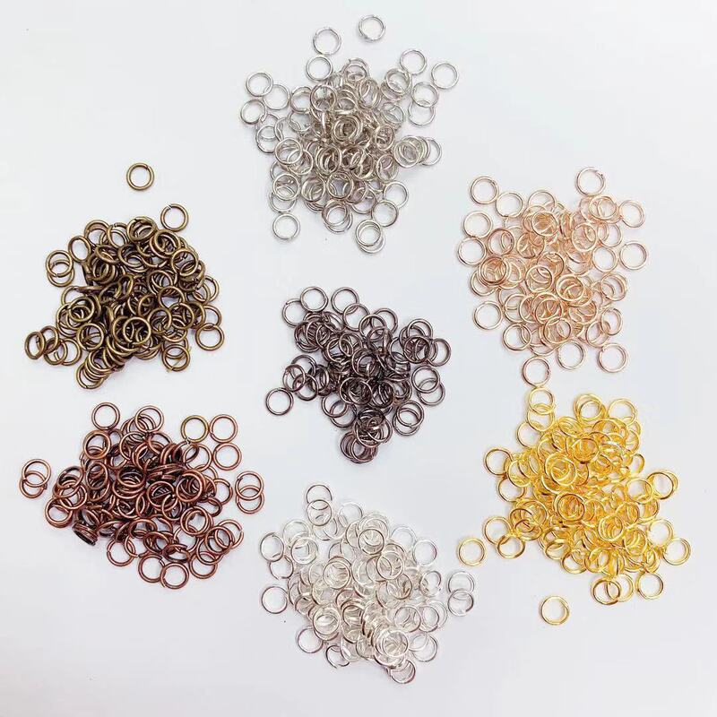 diy accessories open iron ring manual connection ring closed ring gold/silver/white K color/gun black bronze wholesale