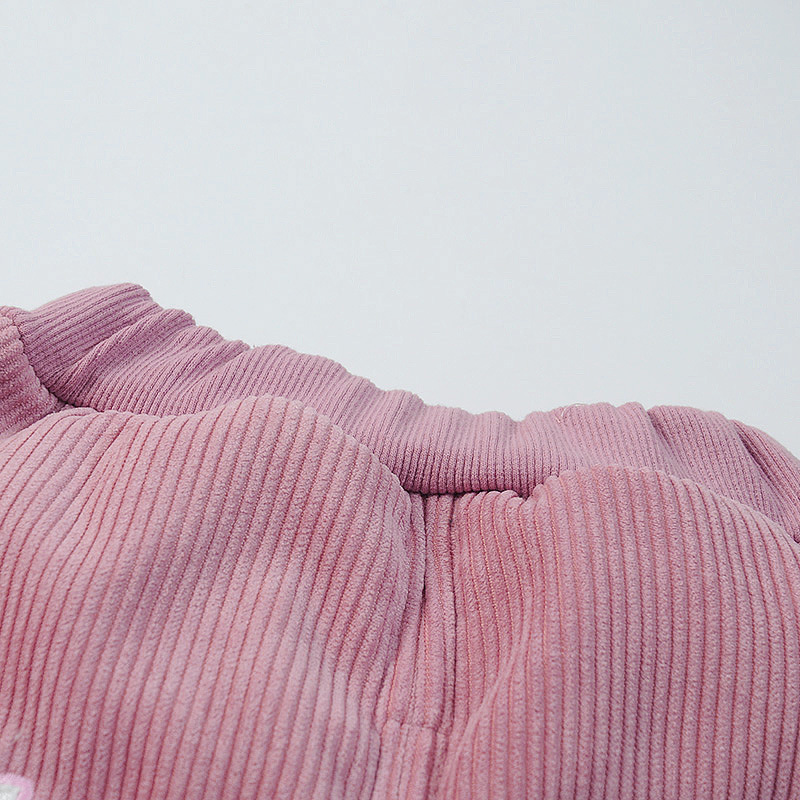 Kinderkleidung 2020 Winter Mädchen Plüsch Baumwolle zweiteiliges Cartoon-Cord-Set, Baseballjacke für_voghion.com