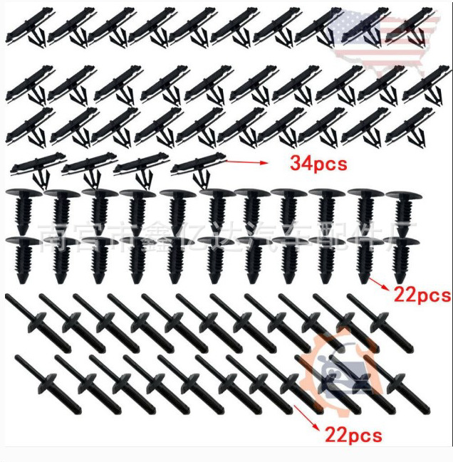 Para 2007-2017 Jeep Wrangler JK modelos 78 unids mezclado hebilla de nylon