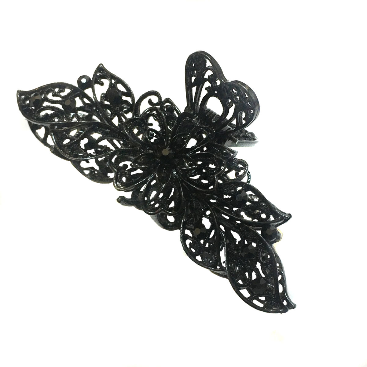 9cm black Grip size Grip Europe and America Vintage Style girl Hair caught alloy Hairpin Headdress wholesale