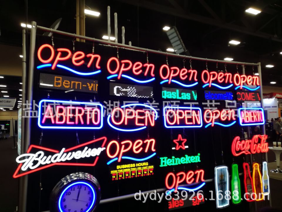 ABIERTO SIGN霓虹灯 LED OPEN SIGN霓虹灯NEON OPEN SIGN开放标志