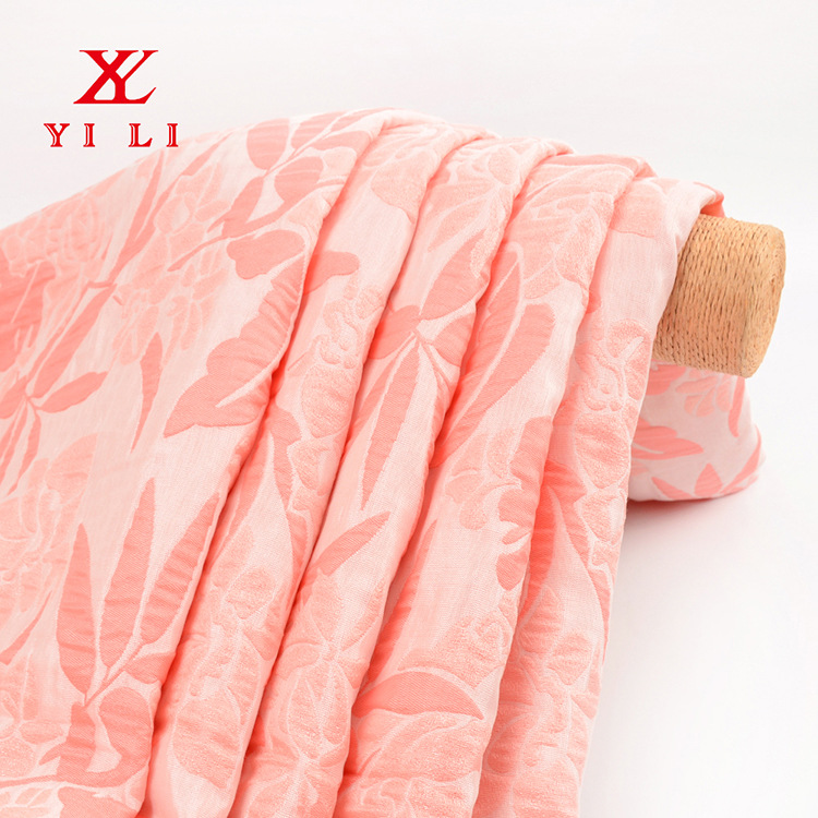 春夏新款进口提花面料礼服连衣裙上衣裤子服装布料 嵊州厂家批发