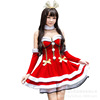 Christmas red breast wrapped open back dress set women’s sexy christmas dress Prom Party Dress